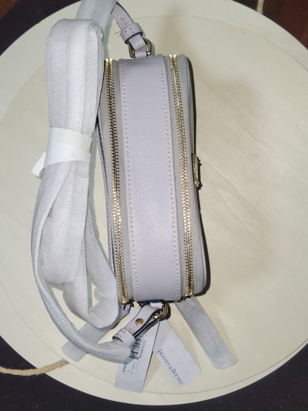 Dooney & Bourke Sawyer Crossbody -Gray Saffiano Leather Crossbody   [Item #HL15] - Picture 3 of 16